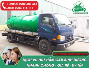 Dịch vụ hút hầm cầu Bình Dương giá rẻ, hút sạch 100%【Phục vụ 24/7】