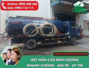 Dịch vụ hút hầm cầu tại Bình Dương nhanh chóng, sạch sẽ [GIÁ RẺ]