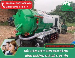 Dịch vụ hút hầm cầu tại KCN Bàu Bàng Bình Dương giá rẻ ☎️ 0902 608 666