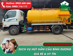 Dịch vụ hút hầm cầu Bình Dương giá rẻ ✔️ Cam kết triệt để 100%