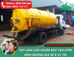 Hút hầm cầu Bắc Tân Uyên giá rẻ, uy tín, chất lượng và cam kết sạch 100%
