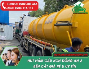 Hút hầm cầu KCN Đồng An 2 đảm bảo khối lượng, giá cạnh tranh