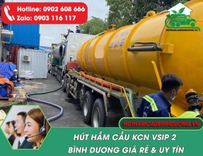 Hút Hầm Cầu KCN Vsip 2 giá rẻ - Gọi ngay: 0902 608 666
