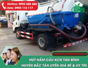 Hút hầm cầu KCN Tân Bình - Bắc Tân Uyên cam kết hút sạch, giá rẻ