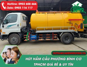 Hút hầm cầu phường Bình Cơ – Phục vụ 24/24 – Hút sạch 100% – Giá rẻ