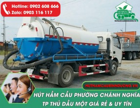 Dịch vụ hút hầm cầu giá rẻ tại khu vực phường Chánh Nghĩa, Thủ Dầu Một, Bình Dương