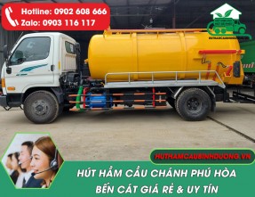 Hút hầm cầu tại Phường Chánh Phú Hòa - Bến Cát giá rẻ, tận tâm [Pv 24/24]