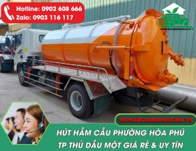 Hút hầm cầu Phường Hòa Phú - Thủ Dầu Một UY TÍN - GIÁ RẺ ✅ [SẠCH 100%]