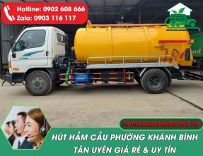 Hút hầm cầu Phường Khánh Bình Tân Uyên giá rẻ, uy tín, phục vụ 24/24