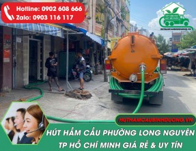 Hút Hầm Cầu Phường Long Nguyên – Nhanh, Sạch, Giá Tốt, Uy Tín