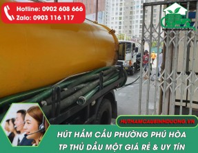 Hút hầm cầu phường Phú Hòa Thủ Dầu Một UY TÍN - GIÁ RẺ - NHANH CHÓNG
