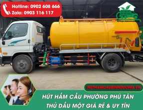 Hút hầm cầu Phường Phú Tân Thủ Dầu Một ✓ Giá Rẻ ✓Uy Tín ✓Phục vụ 24/7