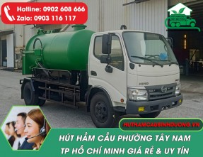 Hút hầm cầu phường Tây Nam giá rẻ, công nghệ mới, phục vụ nhanh