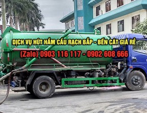 Dịch vụ hút hầm cầu giá rẻ uy tín, đảm bảo sạch sẽ tại KCN Rạch Bắp - Bến Cát