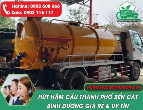 Dịch Vụ Hút Hầm Cầu Bến Cát Uy Tín – Nhanh Chóng – Giá Rẻ