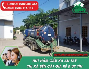 Hút hầm cầu xã An Tây Bến Cát ☑️ Phục vụ 24/24, uy tín, cam kết hút sạch