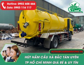 Hút hầm cầu xã Bắc Tân Uyên – Nhanh chóng, giá rẻ, phục vụ 24/24