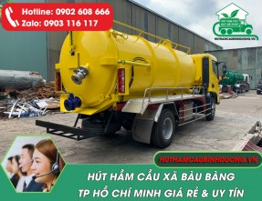 Hút hầm cầu xã Bàu Bàng giá rẻ, không đục phá, sạch triệt để
