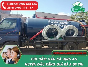 Hút hầm cầu xã Định An huyện Dầu Tiếng, cam kết sạch triệt để, giá rẻ