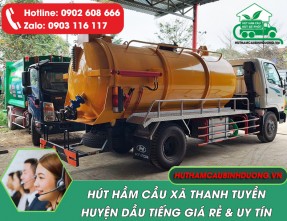 Hút hầm cầu xã Thanh Tuyền Huyện Dầu Tiếng giá rẻ ☎️Phục vụ 24/7