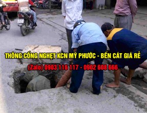 Chuyên nhận thông cống nghẹt, nạo vét hố ga giá rẻ uy tín tại KCN Mỹ Phước 1,2,3