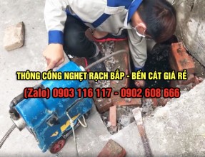 Dịch vụ thông cống nghẹt kcn Rạch Bắp - Bến Cát chuyên nghiệp với giá tốt nhất
