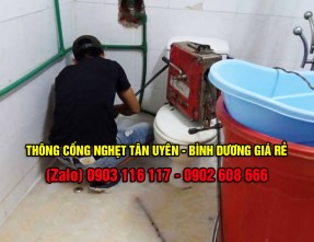 Nhận thông cống nghẹt Tân Uyên giá rẻ, cam kết sạch sẽ