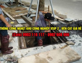 Dịch vụ thông cống nghẹt giá rẻ uy tín tại Vsip 2 - Bến Cát
